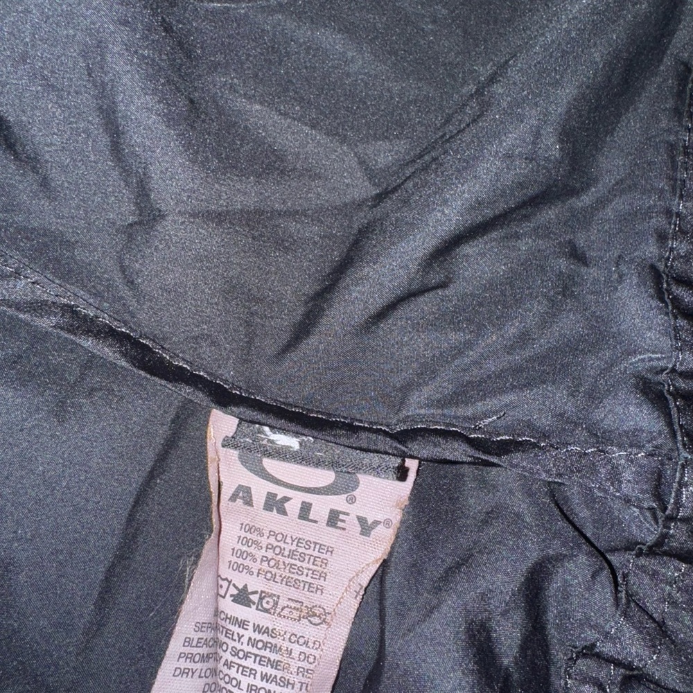 OAKLEY Black Lightweight Windbreaker Jacket with Logo - Picture 5 of 8